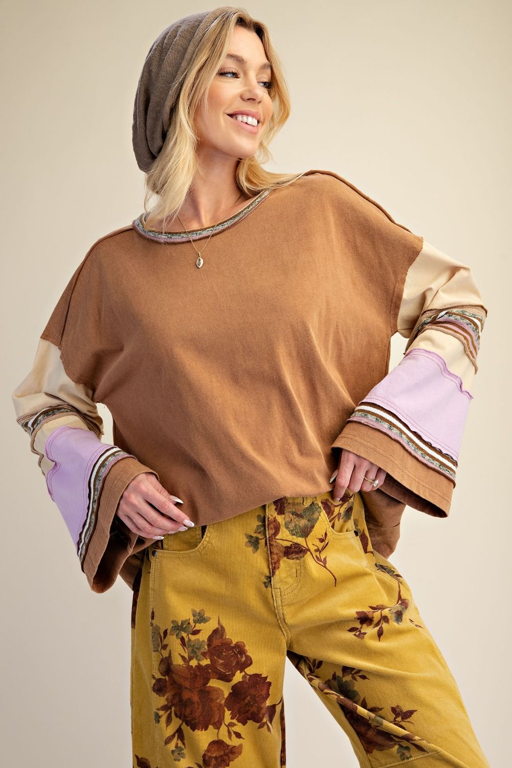 Knit Boxy Bell Sleeve Top