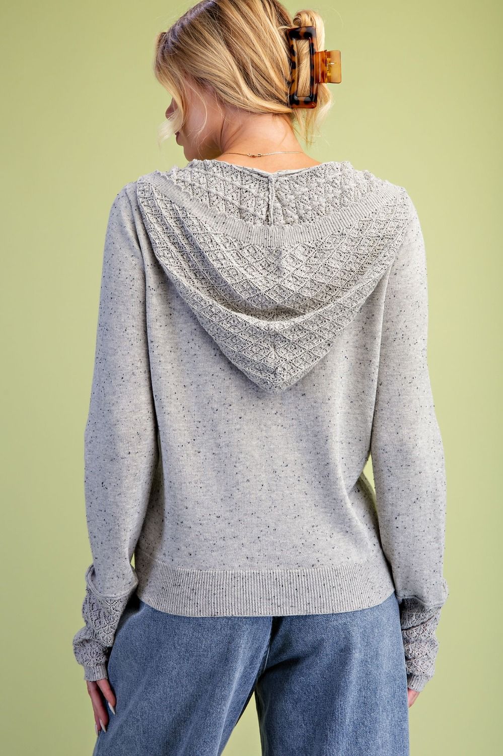 Hooded Knit Sweater Top