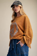 Peace Sign Washed Top