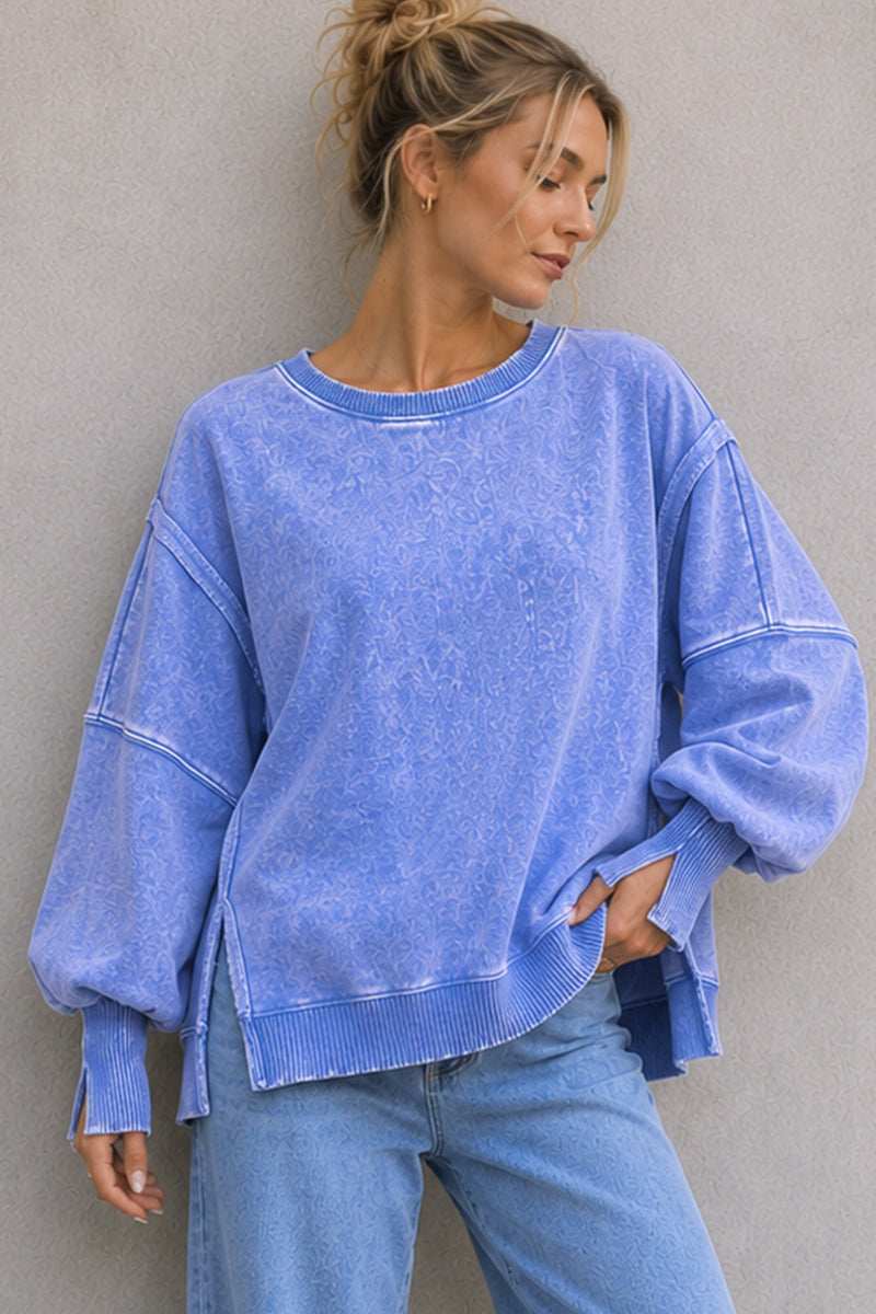 Batwing Hi/Low Fleece Sweatshirt