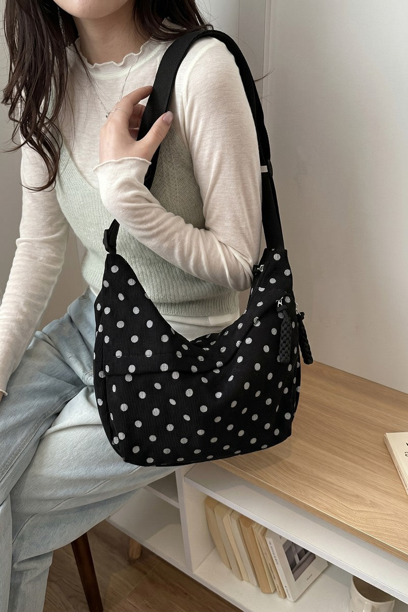 Polka Dot Crescent Bag