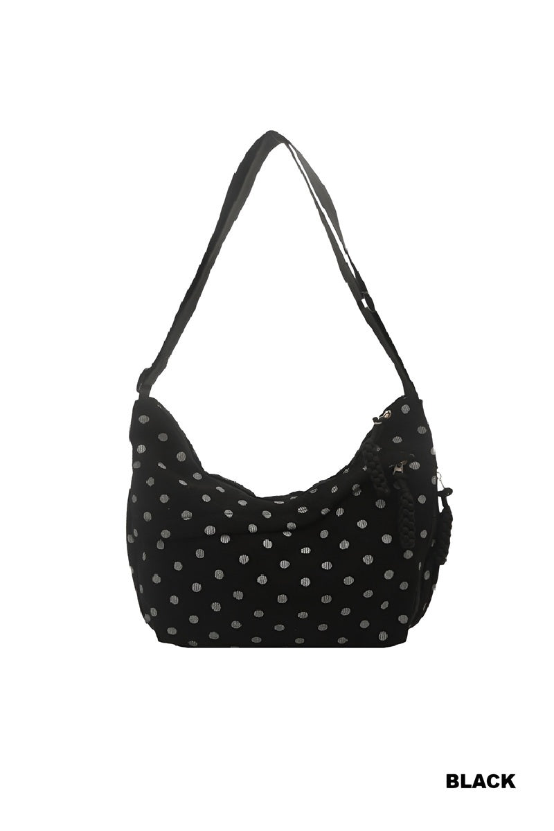 Polka Dot Crescent Bag