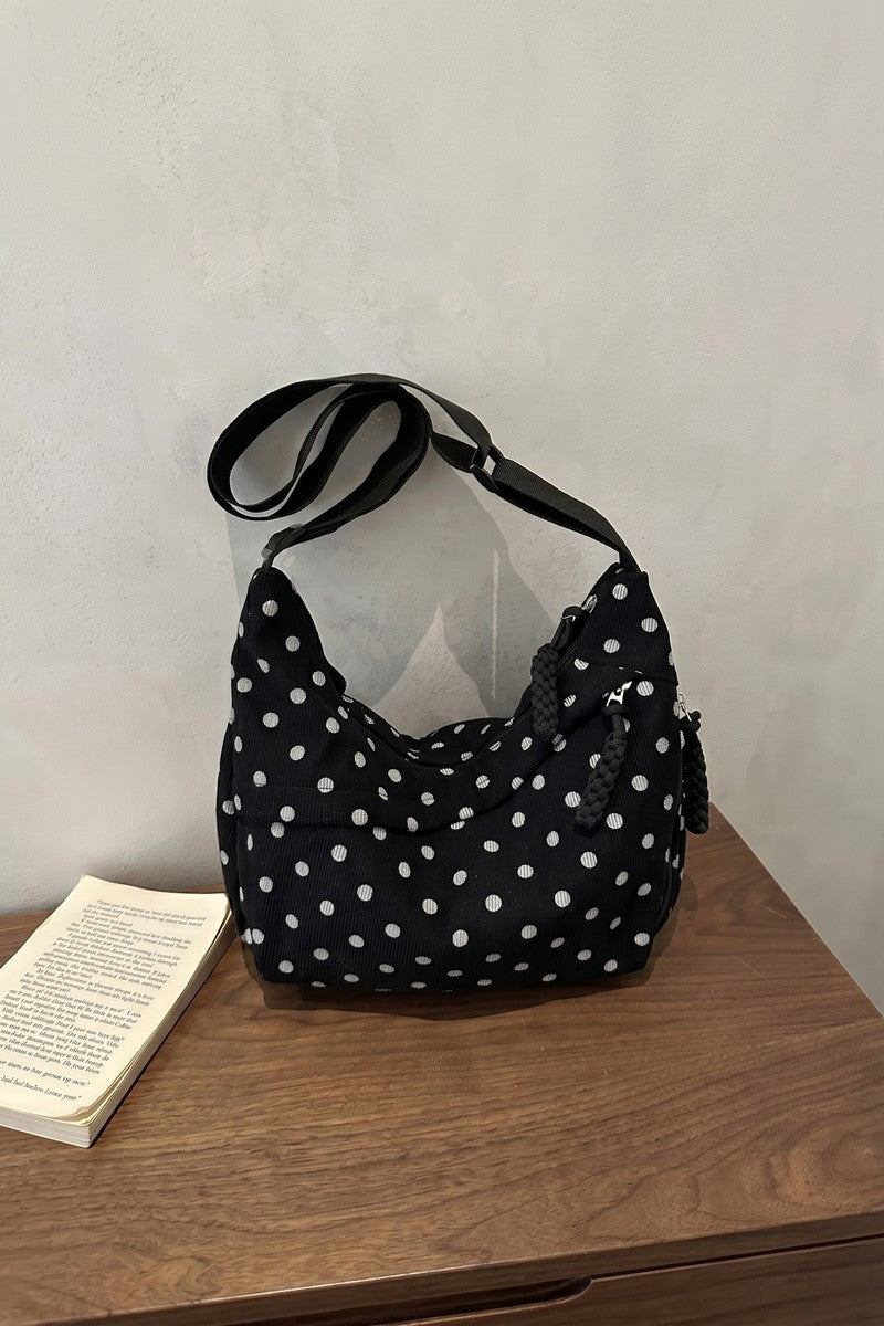 Polka Dot Crescent Bag
