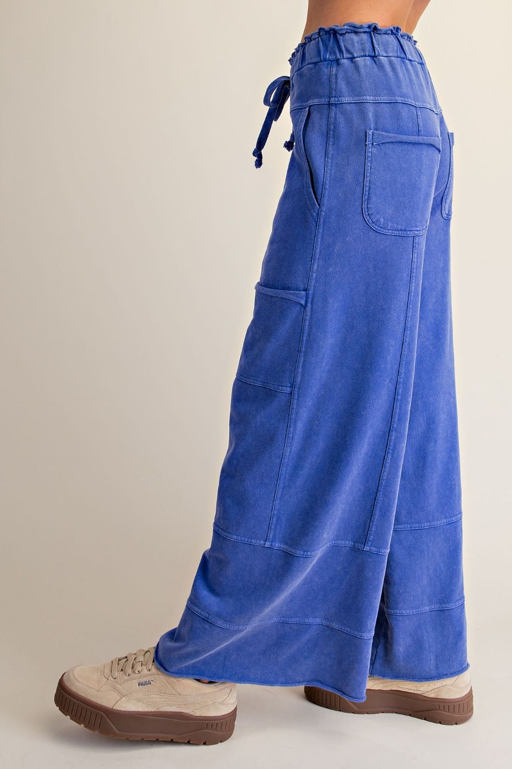 Mineral Washed Terry Cargo Pants