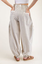 Striped Drawstring Jogger Pants