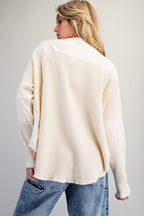 Waffle Knit Long Sleeve Top