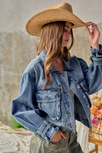 Relaxed Fit Denim Utility Jacket
