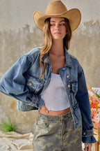 Relaxed Fit Denim Utility Jacket