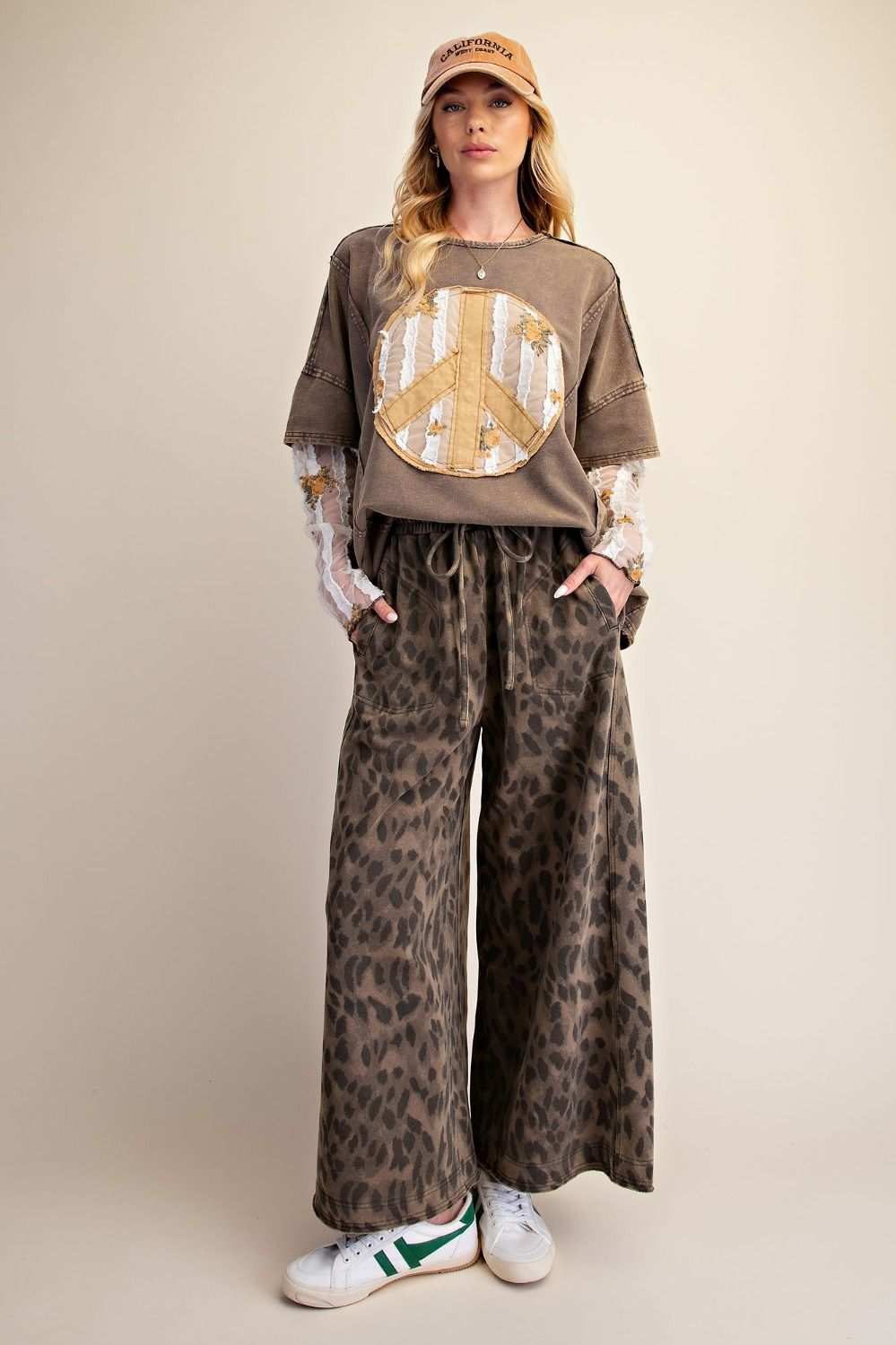 Layered Peace Patch Top