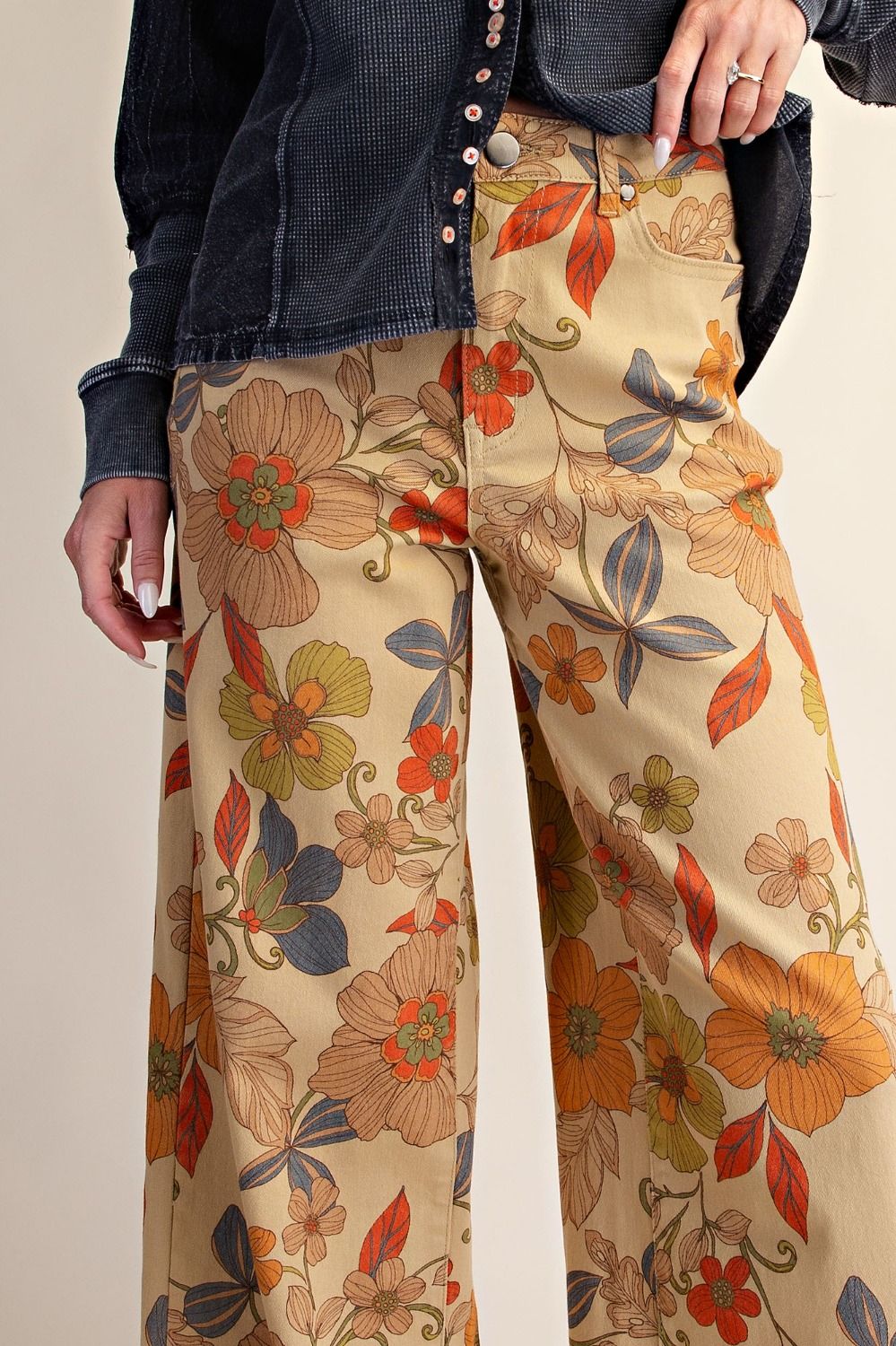 Floral Twill Pants