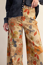 Floral Twill Pants