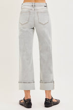 Risen Mid-Rise Crop Jeans