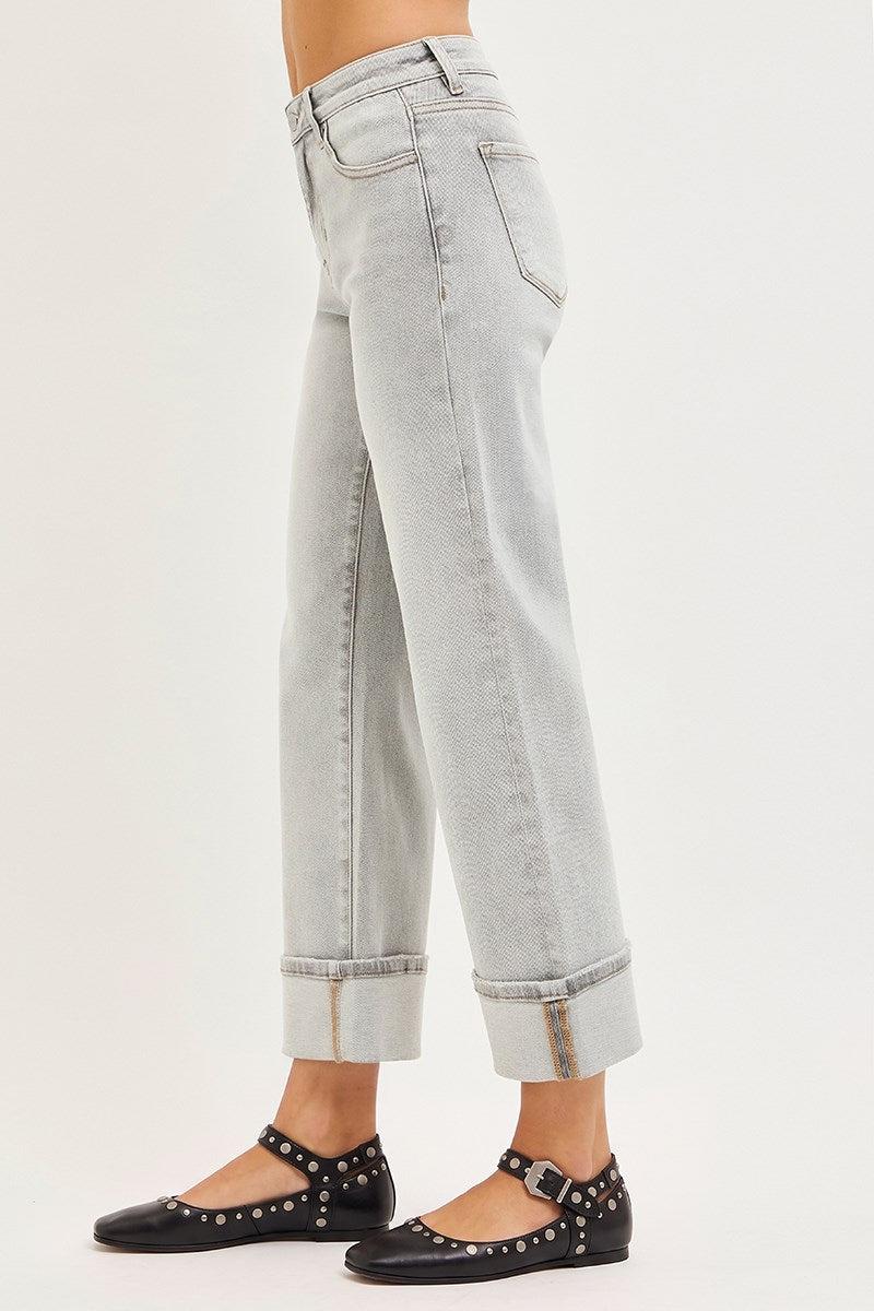 Risen Mid-Rise Crop Jeans