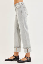 Risen Mid-Rise Crop Jeans