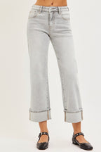 Risen Mid-Rise Crop Jeans