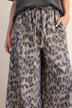 Terry Printed Knit Pants