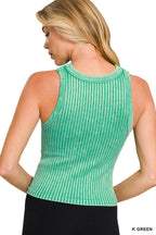 Ribbed Washed Seamless Tank Top