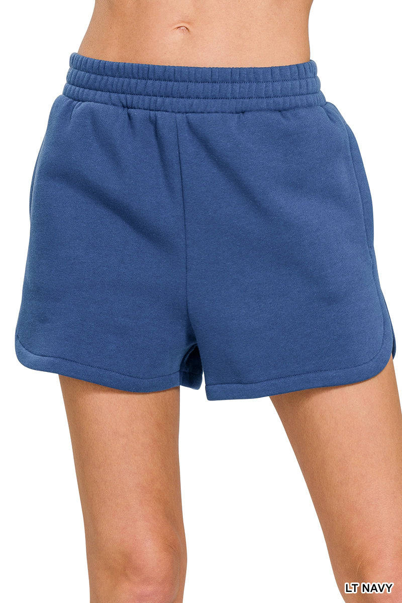 Fleece Dolphin Style Shorts