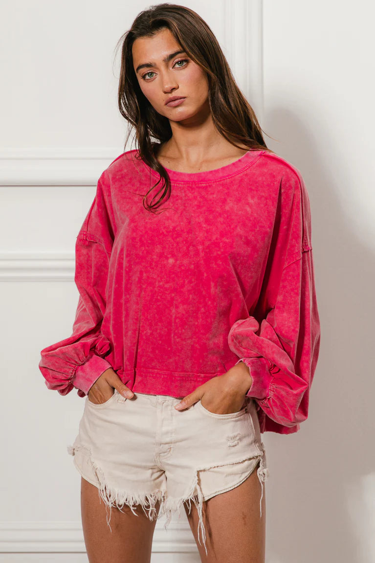 Washed French Terry Top