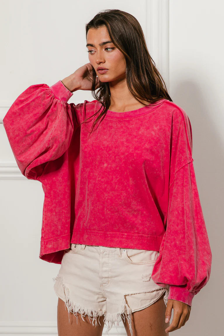 Washed French Terry Top