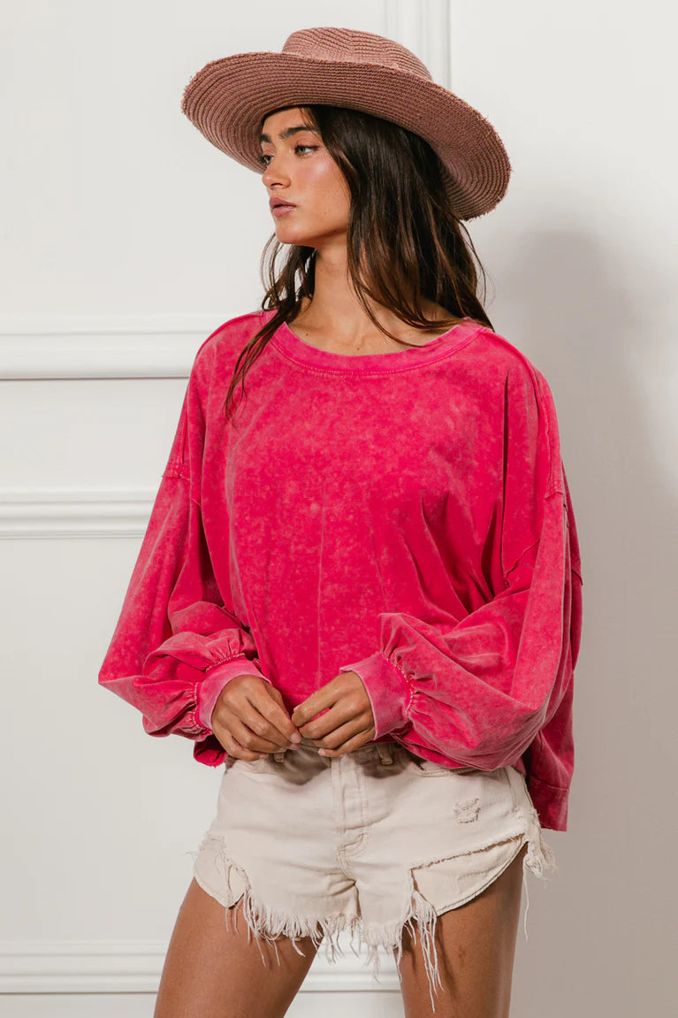 Washed French Terry Top