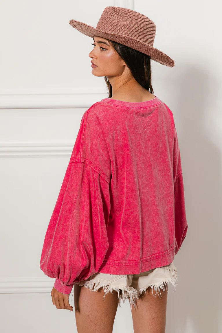 Washed French Terry Top