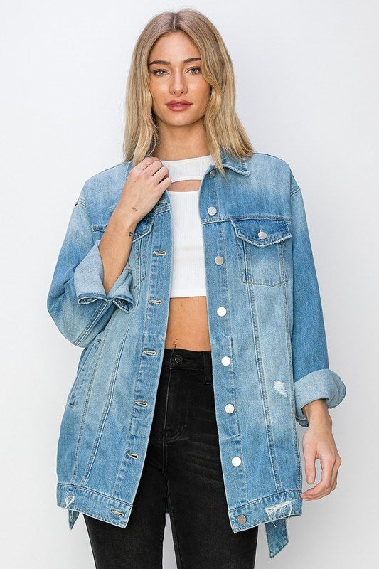 Risen Oversized Long Belted Jacket