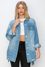 Risen Oversized Long Belted Jacket