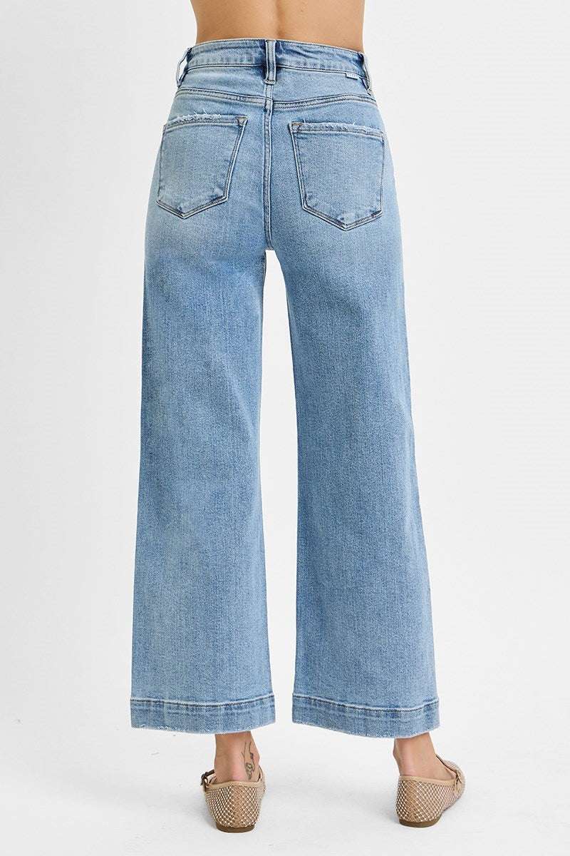 High Rise Pintuck Jeans