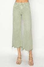 High Rise Wide Crop Jeans