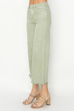 High Rise Wide Crop Jeans