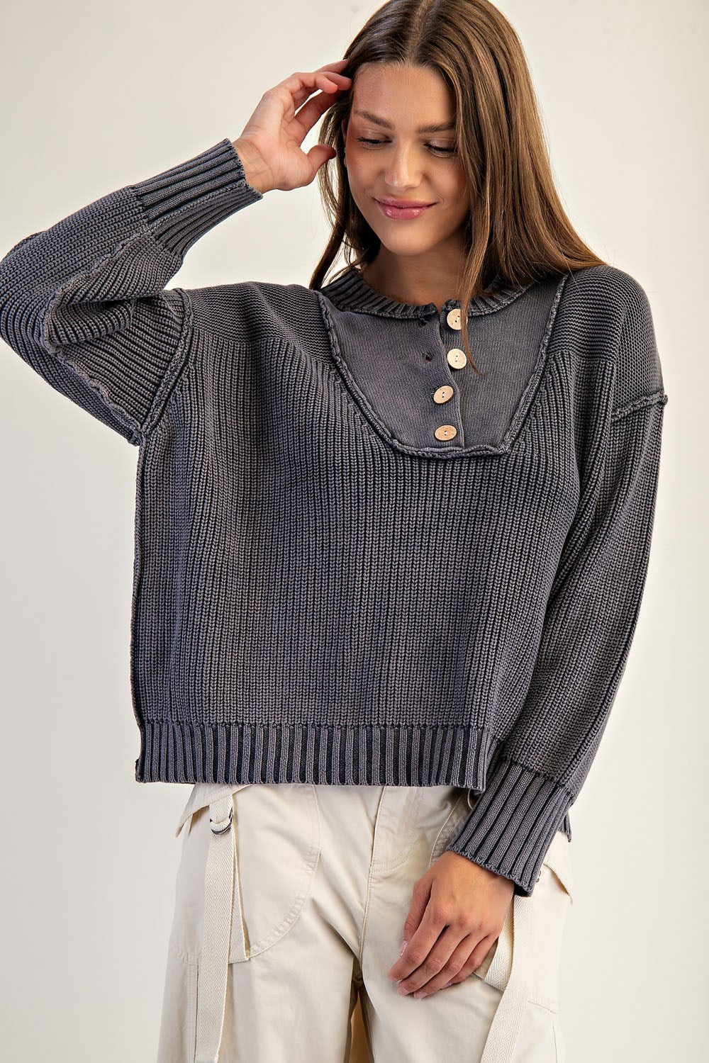 Half Button Pullover