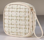 Plaid Tweed Cosmetic Makeup Travel Case