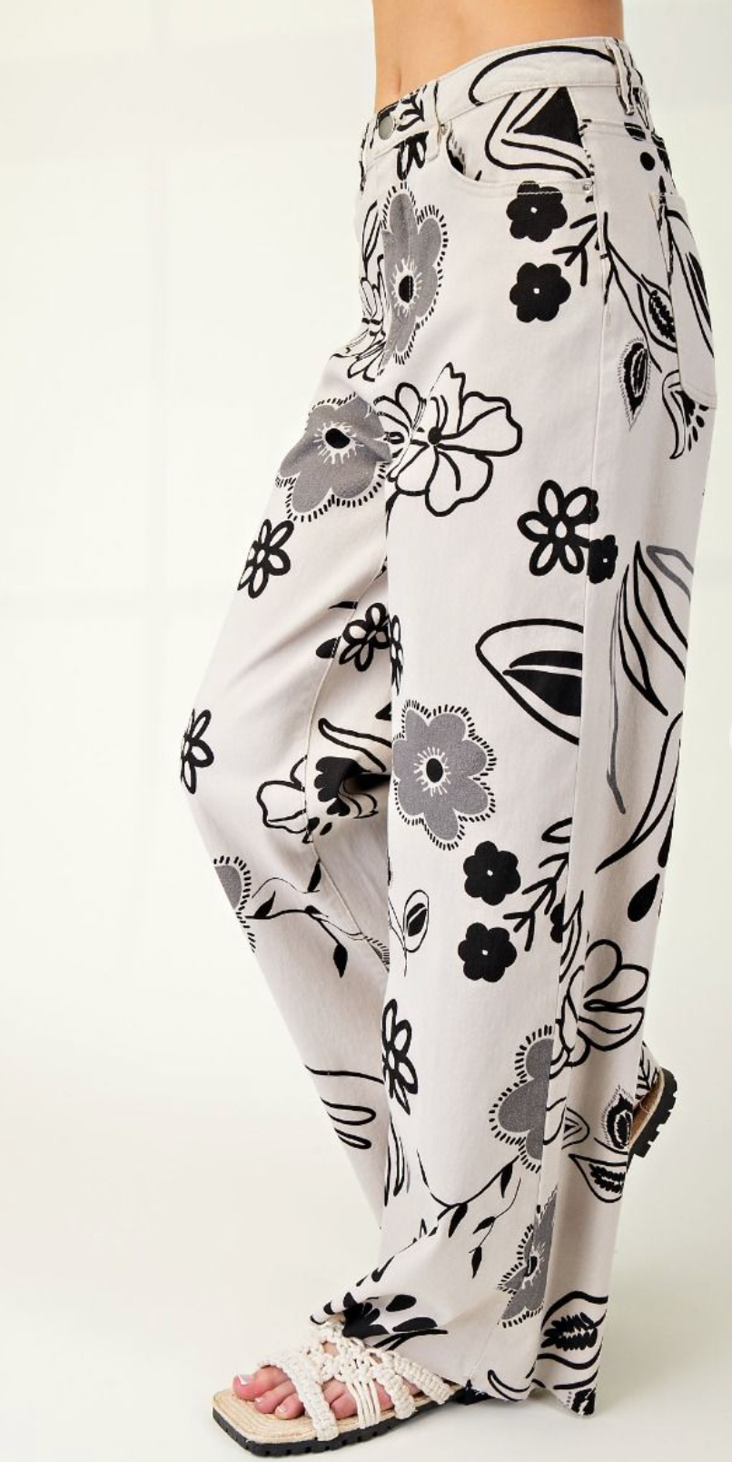 Floral Twill Pants