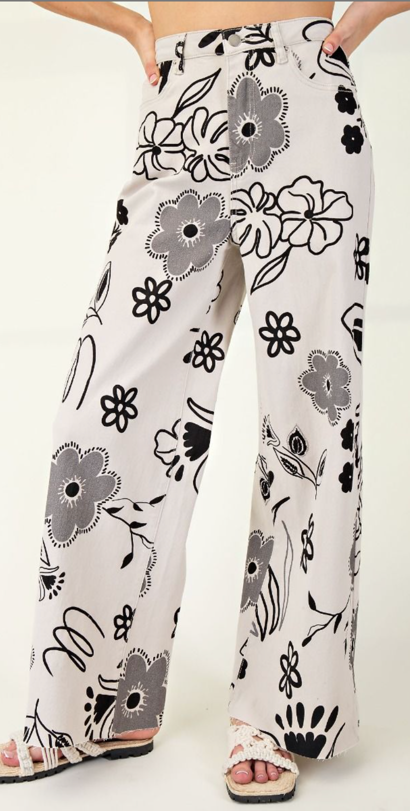 Floral Twill Pants