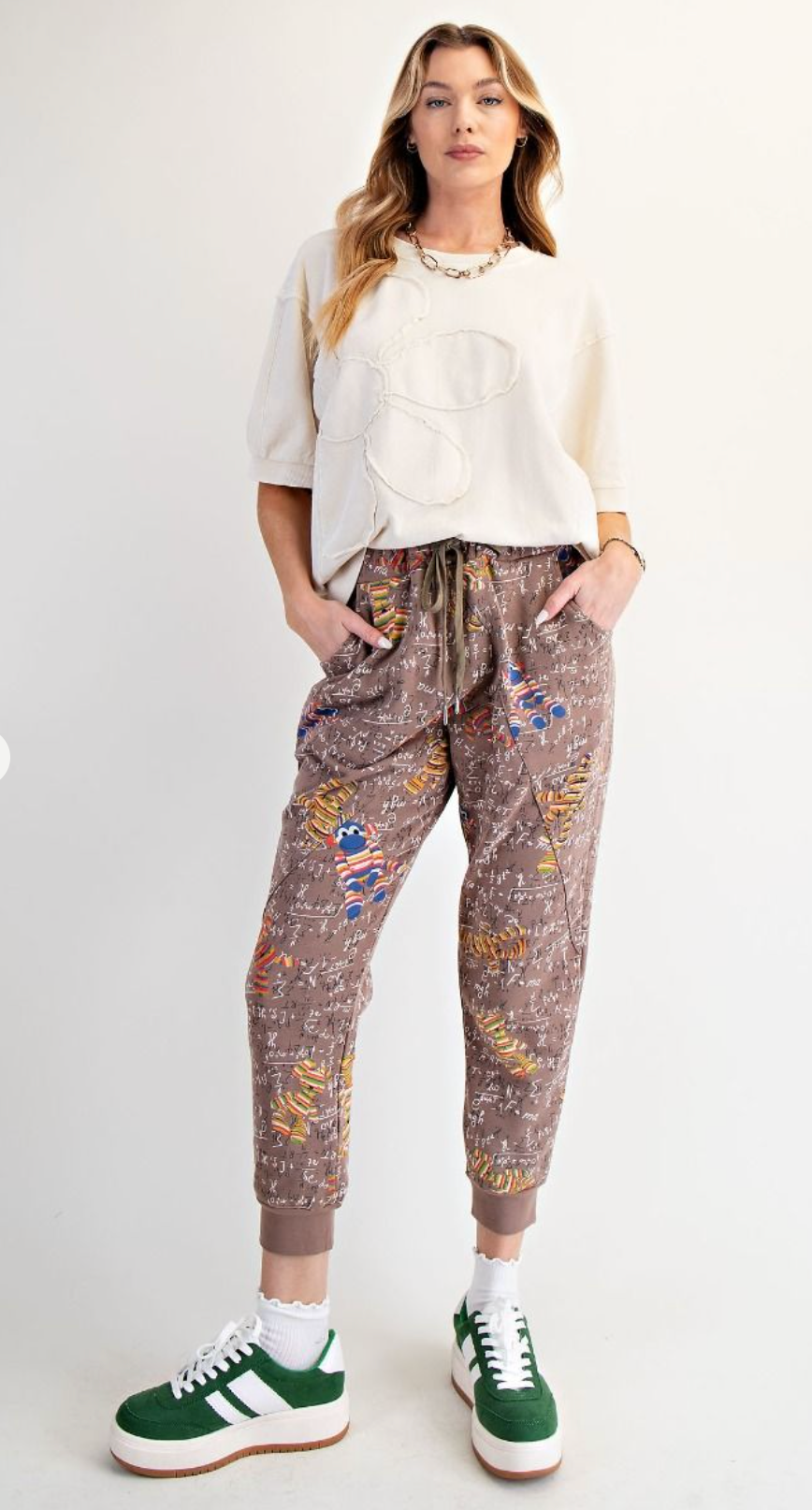 Mocha Printed Joggers