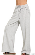 Exposed Seam Wide Leg Sweatpants