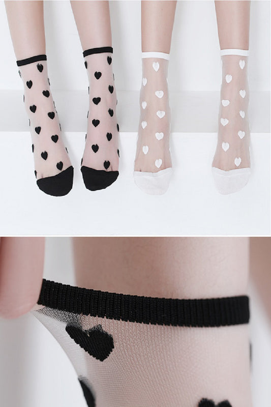 Patterned sheer socks