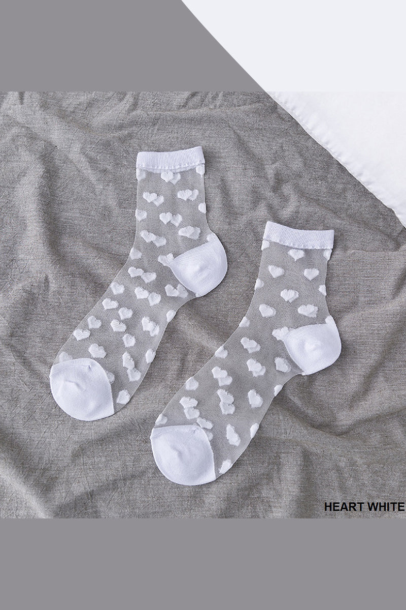 Patterned sheer socks