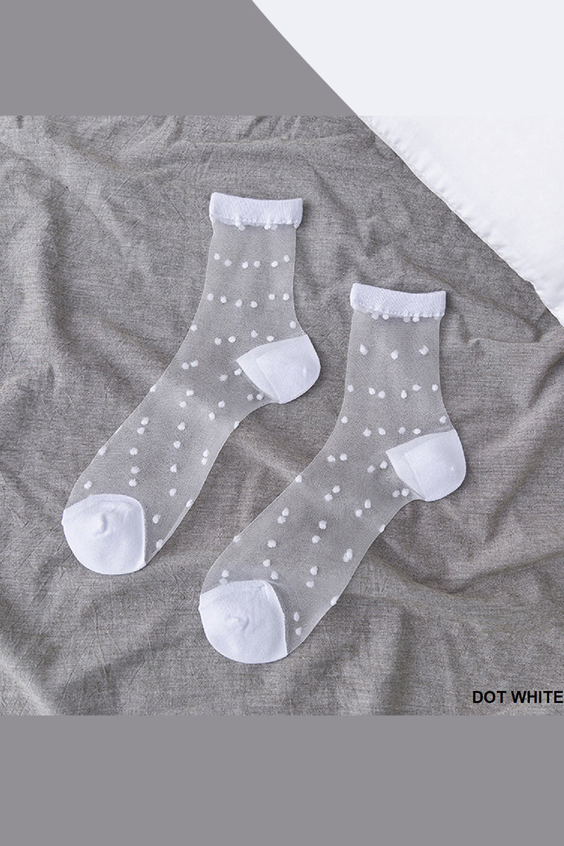 Patterned sheer socks