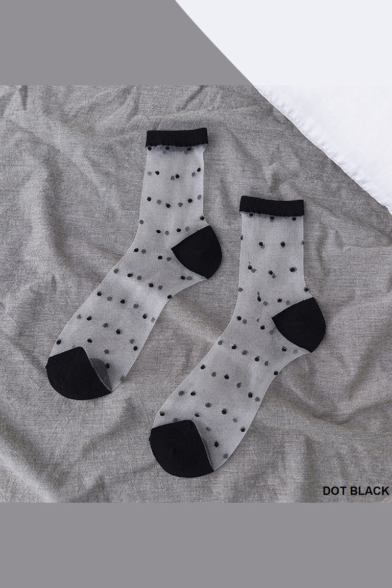 Patterned sheer socks