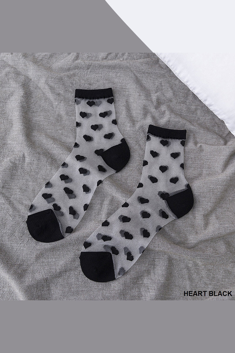 Patterned sheer socks