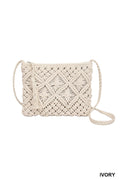 woven boho tassel crochet purse