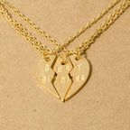 Best Bitches Heart Pendant Necklace Set