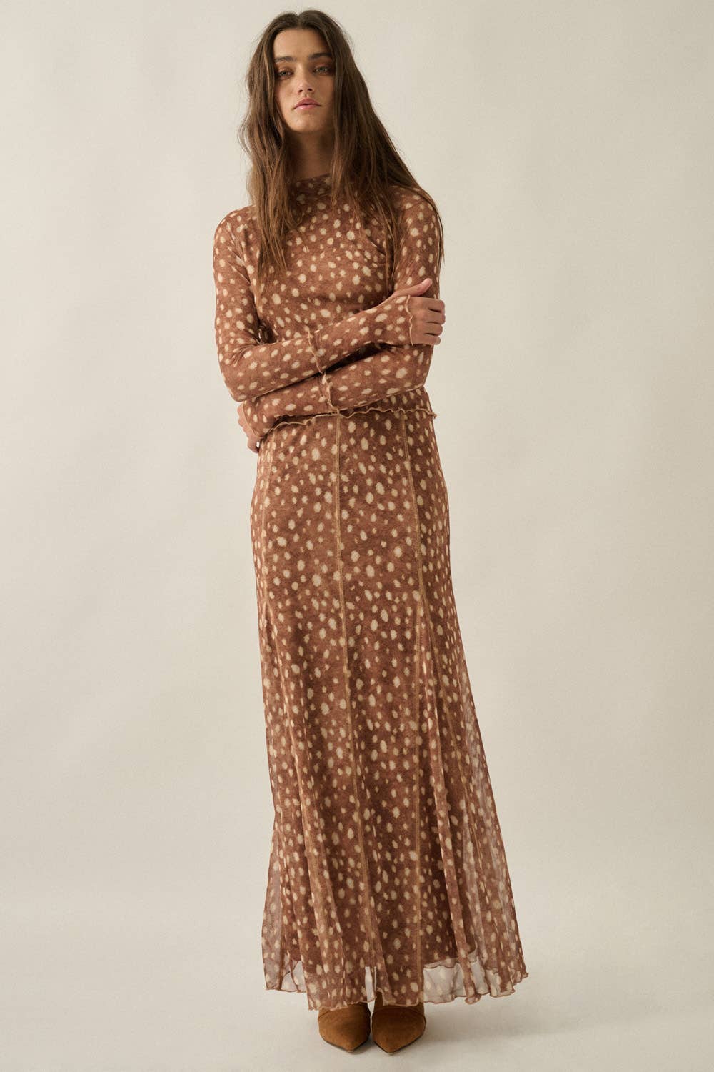 Fawn Print Maxi Skirt
