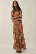 Fawn Print Maxi Skirt