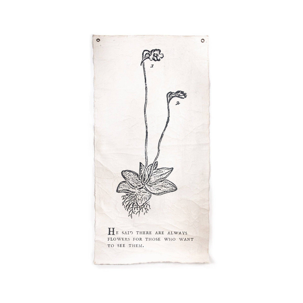 He Said There Are Always Flowers - Botanical Hand Painted