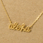 Handwritten Aloha Print Necklace