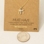 Triple Cross Pendant Necklace