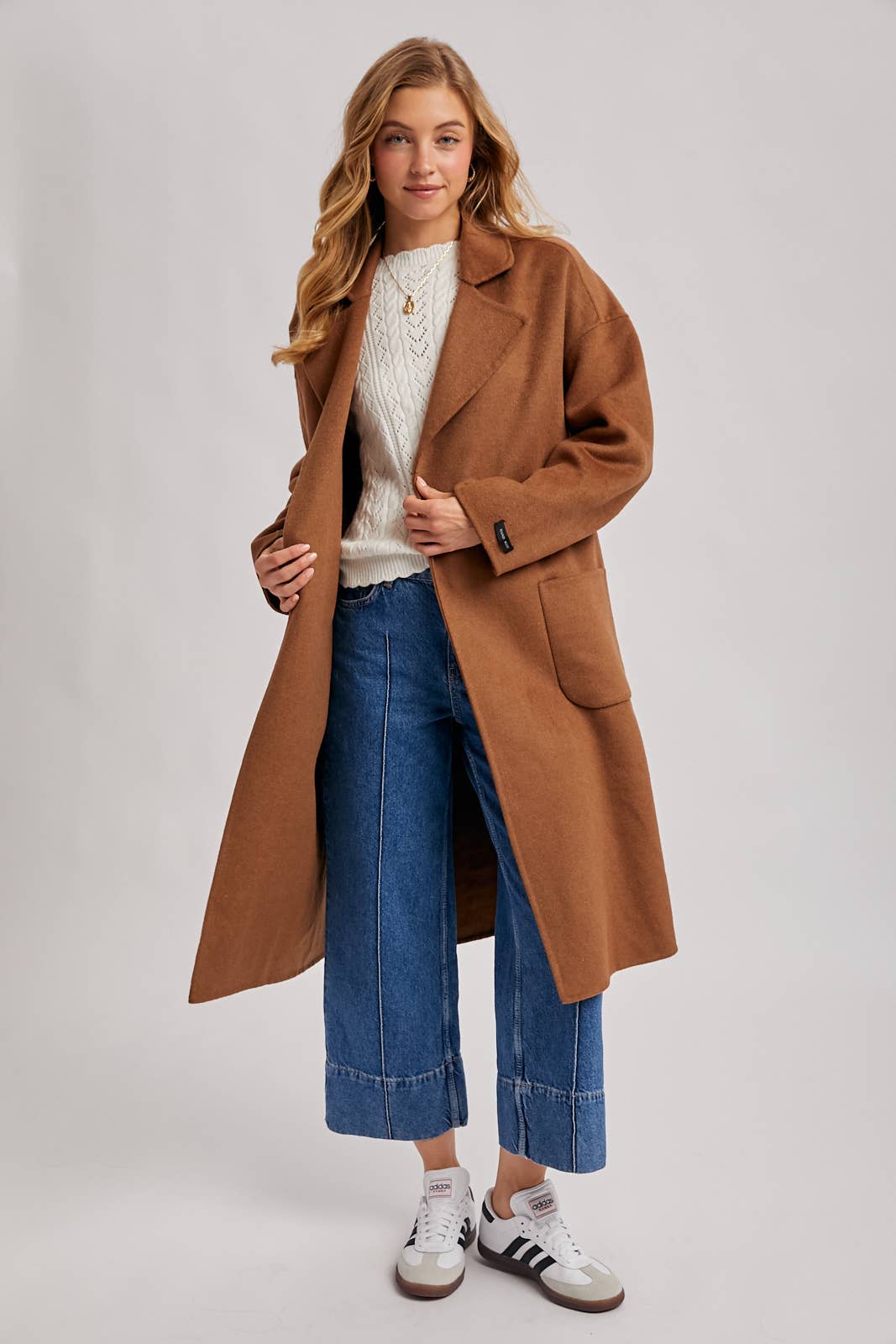 HANDMADE BELTED LONGLINE COAT
